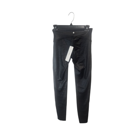 CRZ Yoga Naked Feel High Waisted Shiny Black Leggings‎ Athletic Pants - Picture 2 of 5